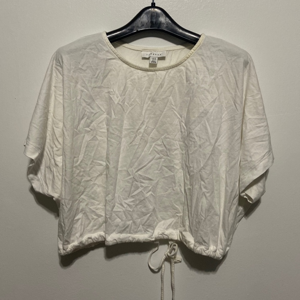 Cropped Topshop white tee
